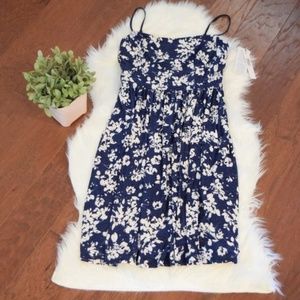 [Adorne] Navy Blue Floral Dress Size 4 NWT